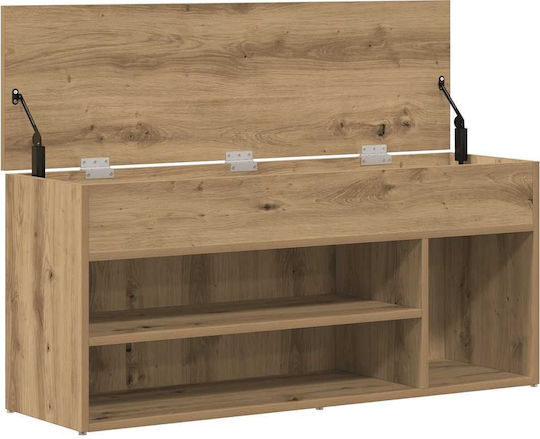 Entry Furniture with Shoe Rack Coffee 102x30.5x45cm