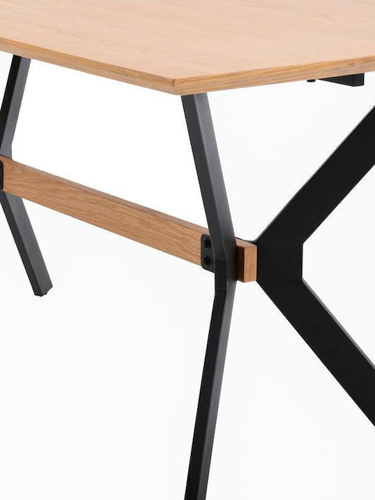 Table Dining Room Wooden Natural color 180x90x75cm