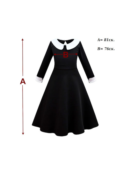 Kinder Karnevalskostüm Wednesday Addams Schwarze Edition