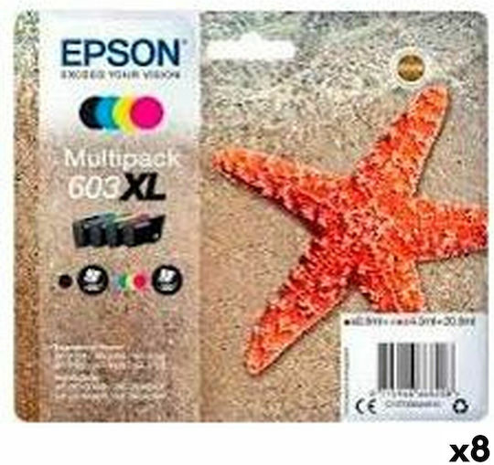 Epson 603XL Γνήσιο Πακέτο 8 Μελανιών Εκτυπωτή InkJet Κίτρινο / Κυανό / Ματζέντα / Μαύρο