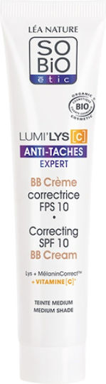 So'Bio Etic BB Cremă de Față de Zi cu SPF10 pentru Anti-Îmbătrânire, Pete Pigmentare și Strălucire cu Vitamina C 40ml
