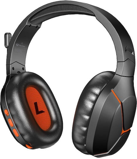 Meetion BTH011 Ασύρματο Over Ear Gaming Headset με σύνδεση Bluetooth / USB Black Orange