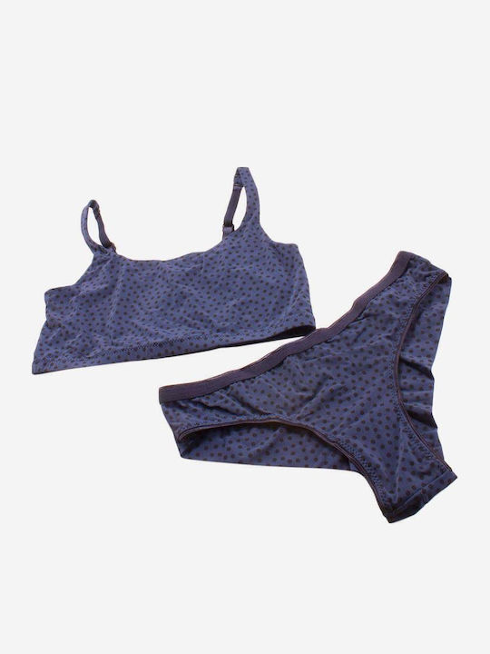 Dyana Underwear Set with Sports Bra & Brazil Beige