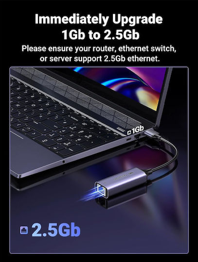 Ugreen 25051 USB Network Adapter with Wired Ethernet Connection