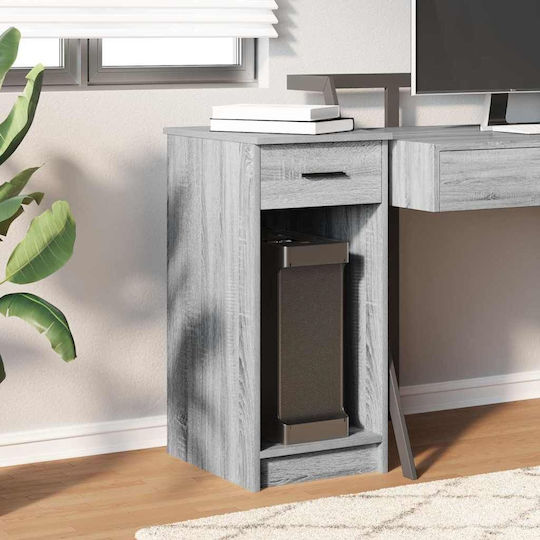 vidaXL Desk Mounted Computer Tower Stand Gray 858745