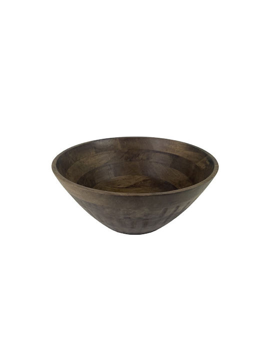 Nakaro Wood Wooden Salad Bowl Brown 35x35x15cm