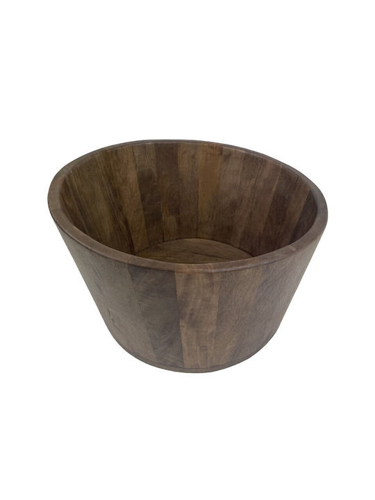 Nakaro Wood Wooden Salad Bowl Brown 40x40cm
