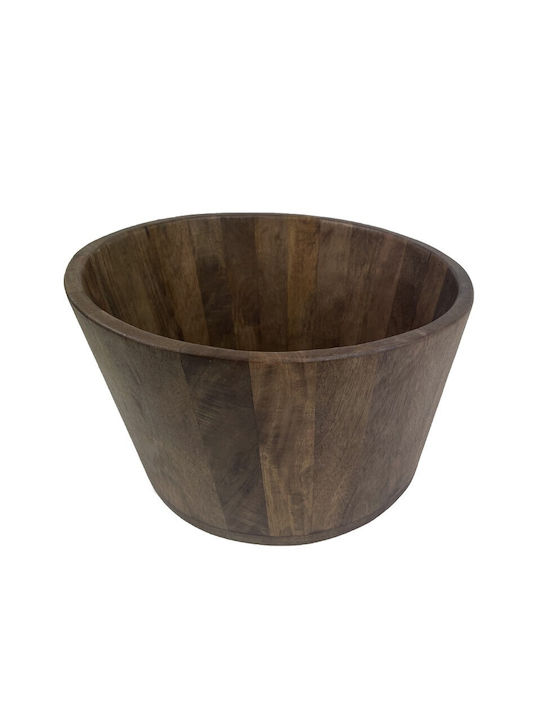Nakaro Wood Wooden Salad Bowl Brown 40x40cm