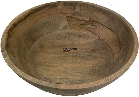 Nakaro Wood Салатна купа Дърво Кафяв 45x45x20см 1бр