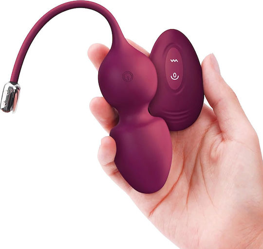 Dorcel Ασύρματες Κολπικές Μπάλες με Δόνηση Remote Controlled Silicone Vibrating Kegel Balls Purple