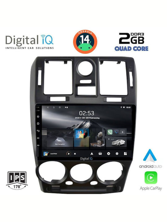 Digital IQ Car Audio System for Hyundai Getz 2002-2011 (Bluetooth/USB/AUX/WiFi/GPS/Apple-Carplay/Android-Auto) with Touch Screen 9"