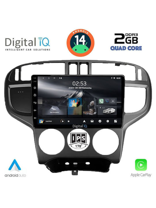 Digital IQ Sistem Audio Auto pentru Hyundai Matrice 2001-2010 (Bluetooth/USB/AUX/WiFi/GPS/Apple-Carplay/Android-Auto) cu Ecran Tactil 9"