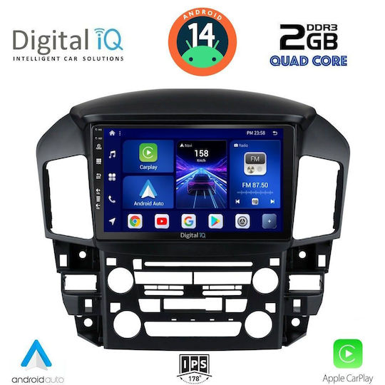 Digital IQ Sistem Audio Auto pentru Lexus RX300 1998-2003 (Bluetooth/USB/AUX/WiFi/GPS/Apple-Carplay/Android-Auto) cu Ecran Tactil 9"