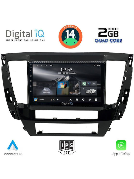 Digital IQ Car Audio System for Mitsubishi Pajero 2020 (Bluetooth/USB/AUX/WiFi/GPS/Apple-Carplay/Android-Auto) with Touch Screen 9"