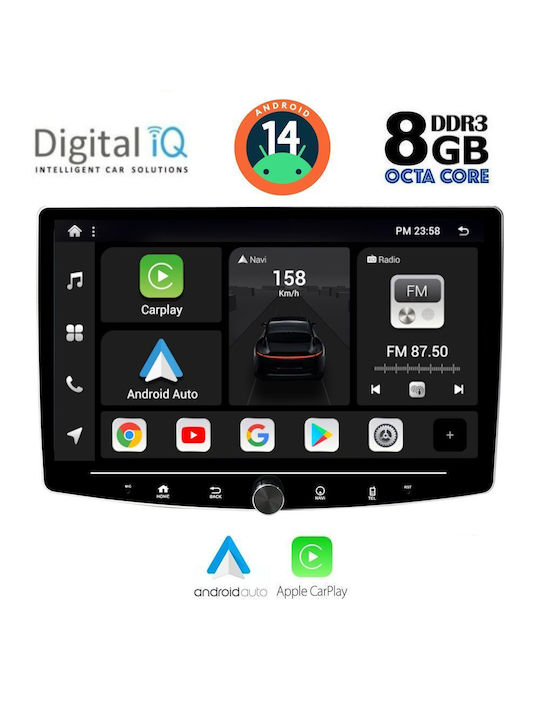 Digital IQ Car Audio System 1DIN (Bluetooth/USB) with Screen 10.1"