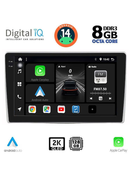 Digital IQ Car Audio System for Alfa Romeo Mito 2008-2018 (Bluetooth/USB/AUX/WiFi/GPS/Apple-Carplay/Android-Auto) with Touch Screen 9"