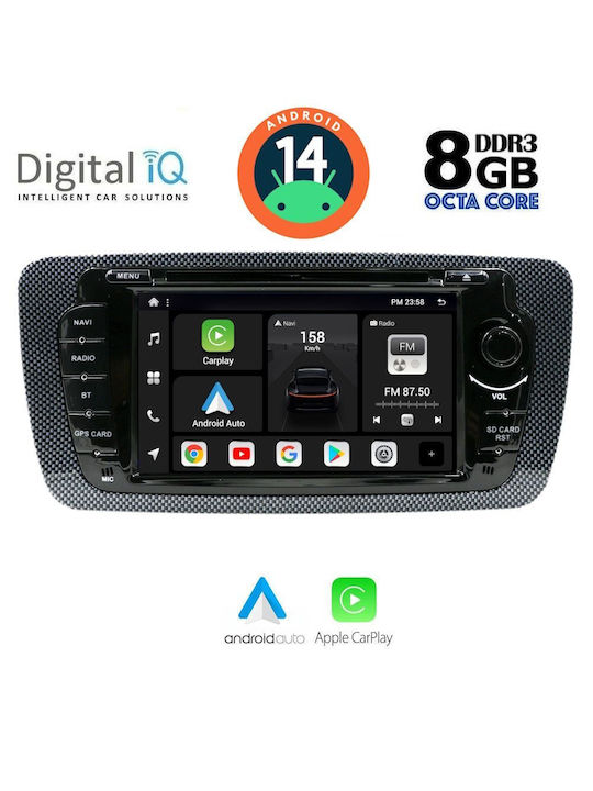 Digital IQ Car Audio System for Seat Ibiza 2008-2015 (Bluetooth/USB/AUX/WiFi/GPS) with Touch Screen 7"