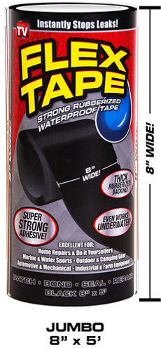 Flex Seal Μονωτική Ταινία 180mm x 1.5m Flex Tape Μαύρη
