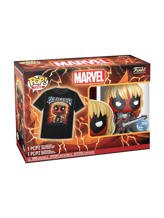 Tricou Funko Pop Tees Adult Deadpool Heavy Metal Figurina Vinil Mărimea L 889698750592