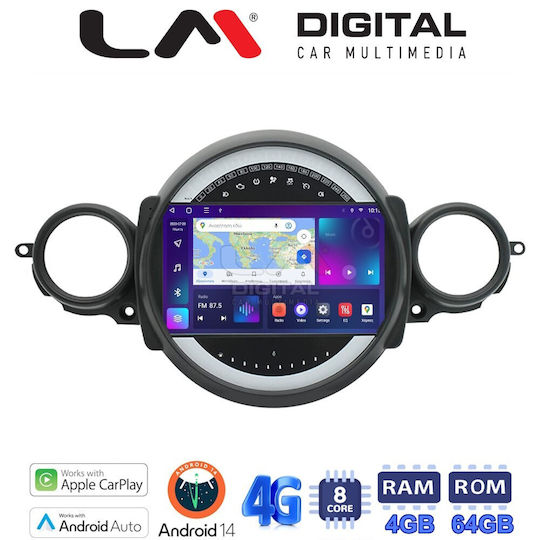 LM Digital Auto-Audiosystem für Mini Kooper / Clubman / Straßenkreuzer 2007 > 2014 (Bluetooth/USB/WiFi/GPS/Apple-Carplay/Android-Auto)
