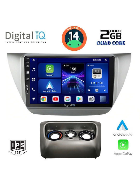 Digital IQ Car Audio System for Mitsubishi Lancer 2000-2007 (Bluetooth/USB/AUX/WiFi/GPS/Apple-Carplay/Android-Auto) with Touch Screen 9"