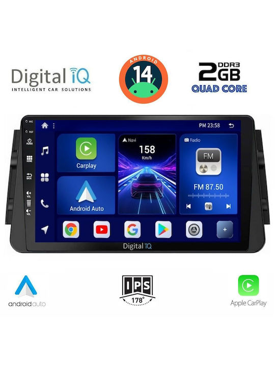 Digital IQ Car Audio System for Nissan Micra 2017 (Bluetooth/USB/AUX/WiFi/GPS/Apple-Carplay/Android-Auto) with Touch Screen 9"