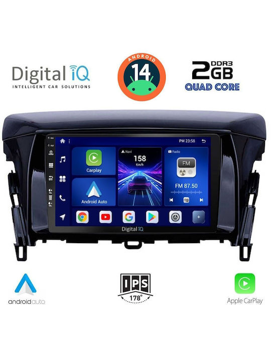 Digital IQ Car Audio System for Mitsubishi Eclipse Cross 2018 (Bluetooth/USB/AUX/WiFi/GPS/Apple-Carplay/Android-Auto) with Touch Screen 9"