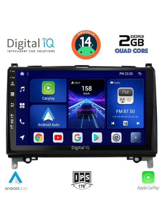 Digital IQ Car Audio System for Mercedes-Benz Sprinter / Vito 2007 (Bluetooth/USB/AUX/WiFi/GPS/Apple-Carplay/Android-Auto) with Touch Screen 9"