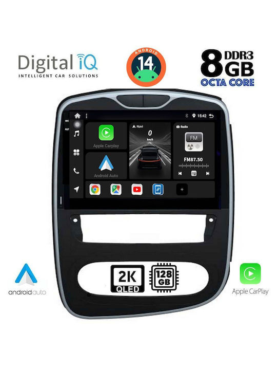 Digital IQ Car Audio System for Renault Clio 2016 (Bluetooth/USB/AUX/WiFi/GPS/Apple-Carplay/Android-Auto) with Touch Screen 10"