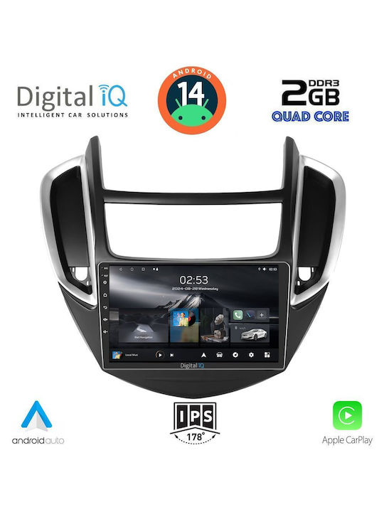 Digital IQ Auto-Audiosystem für Chevrolet Trax 2014-2022 (Bluetooth/USB/WiFi/GPS/Apple-Carplay/Android-Auto) mit Touchscreen 9"