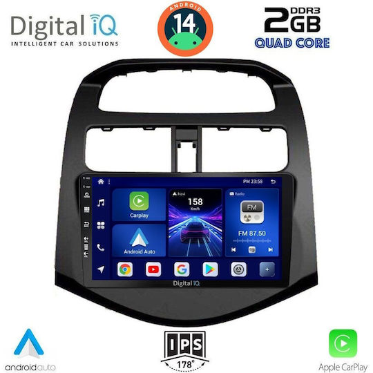 Digital IQ Car Audio System for Chevrolet Spark 2009-2015 (Bluetooth/USB/AUX/WiFi/GPS/Apple-Carplay/Android-Auto) with Touch Screen 9"