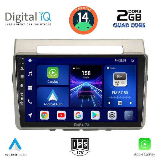 Digital IQ Auto-Audiosystem für Toyota Corolla Verso 2004-2009 (Bluetooth/USB/AUX/WiFi/GPS/Apple-Carplay/Android-Auto) mit Touchscreen 9"