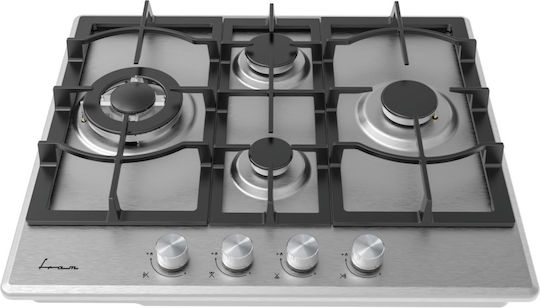 Fram Gaskochfeld Autonom 60x51εκ. Silber