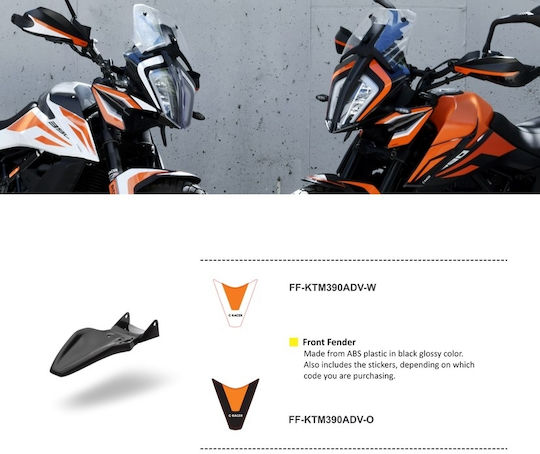C-Racer Motorcycle Front Wheel Fender for KTM 390 Adventure White 1pcs