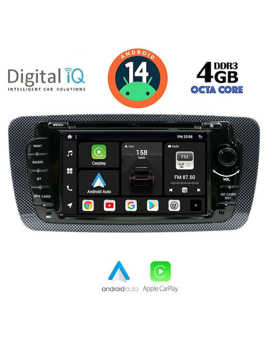 Digital IQ Car-Audiosystem für Seat Ibiza 2008-2015 (Bluetooth/USB/AUX/WiFi/GPS) mit Touchscreen 7"