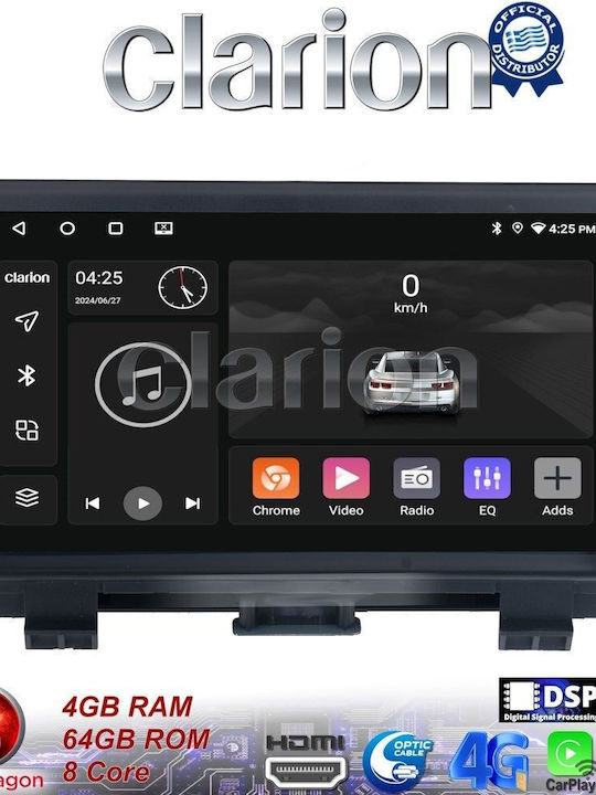 Clarion Ηχοσύστημα Αυτοκινήτου για Audi Q3 2011 > 2019 (Bluetooth/USB/WiFi/GPS/Apple-Carplay/Android-Auto)