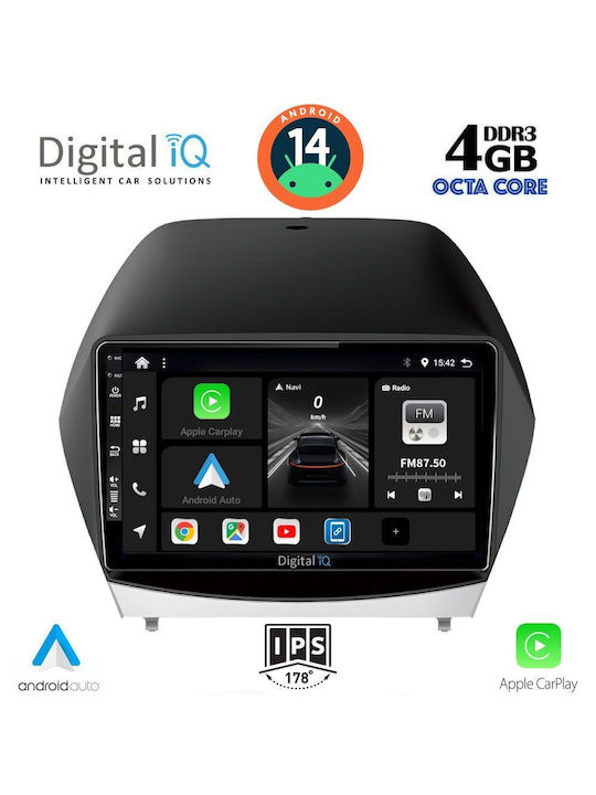 Digital IQ Car Audio System for Hyundai iX35 2010-2015 (Bluetooth/USB/WiFi/GPS/Apple-Carplay/Android-Auto) with Touch Screen 10"