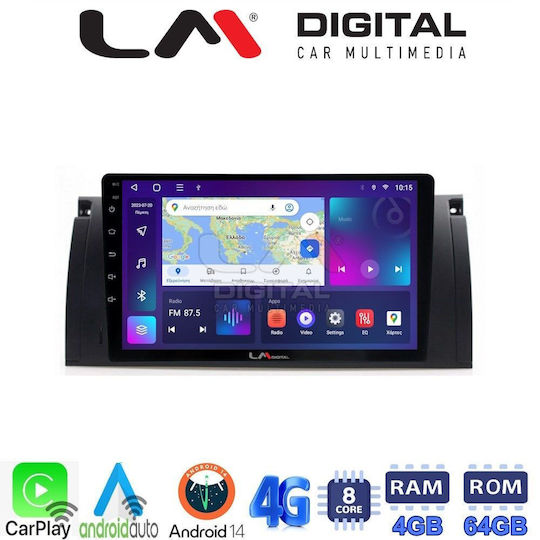 LM Digital Car Audio System for BMW Series 5 (E39) / Series 7 (E38) / X5 (E53) / X5 E38-E39-E59 1998-2005 (Bluetooth/USB/WiFi/GPS/Apple-Carplay/Android-Auto) with Touch Screen 9"