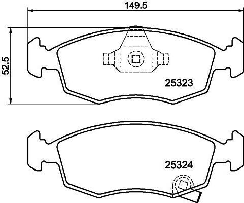 Hella Σετ Τακάκια για Fiat Panda