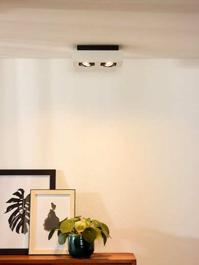 Lucide Lightning Xirax Double Spot with Socket GU10 in White Color