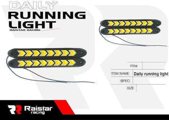 Raistar Ορθογώνιο Φως Ημέρας Αυτοκινήτου LED 12V 1τμχ