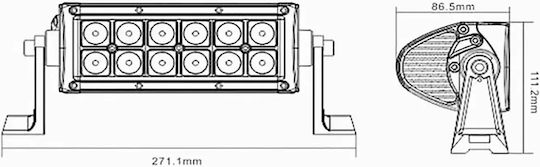 Raistar Scheinwerfer Auto in Balkenform LED 36W 1Stück