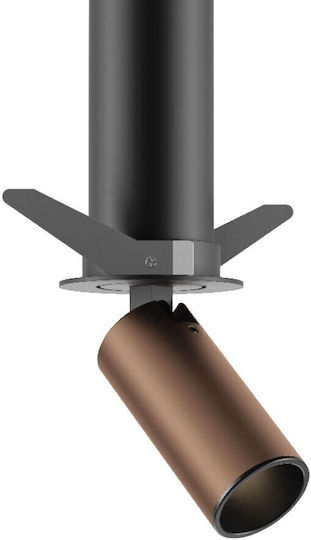 VK Lighting Μονό LED Θερμό Λευκό Σποτ σε Μπρούτζινο Χρώμα