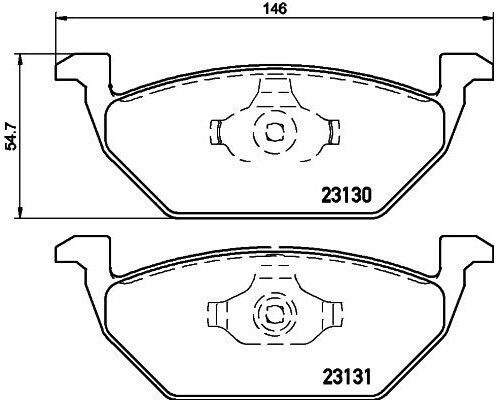 Hella Σετ Τακάκια για Audi A1 Volkswagen Polo