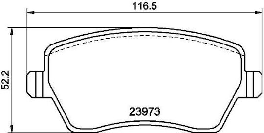 Hella Σετ Τακάκια για Mercedes-Benz Citan Nissan Micra Renault Clio