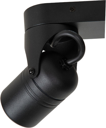 Lucide Lightning Niort Doppel Spot mit Fassung GU10 in Schwarz Farbe