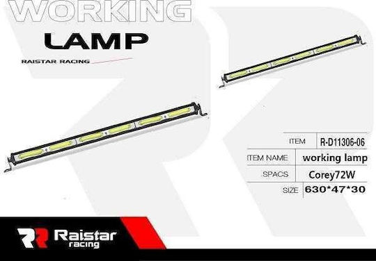 Raistar Faruri Auto în formă de Bară LED 72W 63cm 1buc