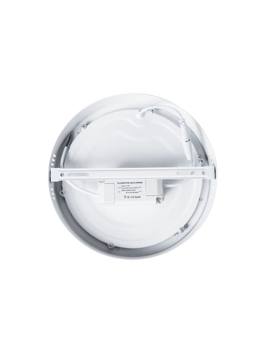GloboStar Rund Draußen LED Panel 20W mit Warmes Weiß Licht 2700K