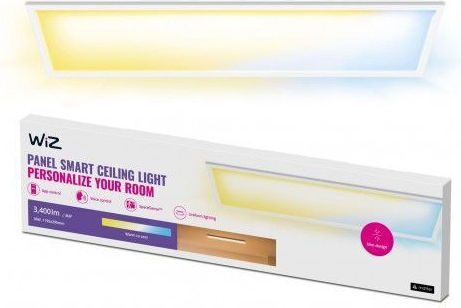 WiZ Lumină Paralelogram Panou LED Putere 36W cu Alb Cald Lumini 120x30cm.