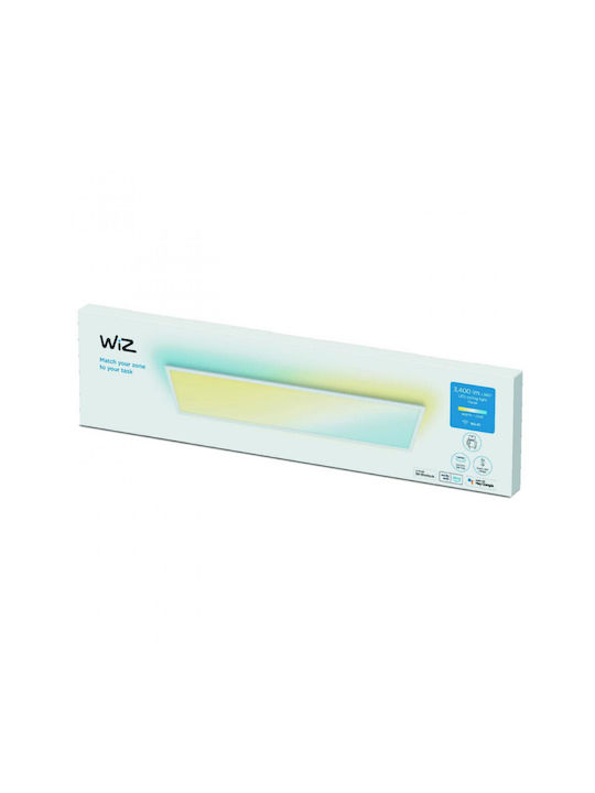 WiZ Φωτιστικό Παραλληλόγραμμο LED Panel 36W με Θερμό Λευκό Φως 120x30εκ.